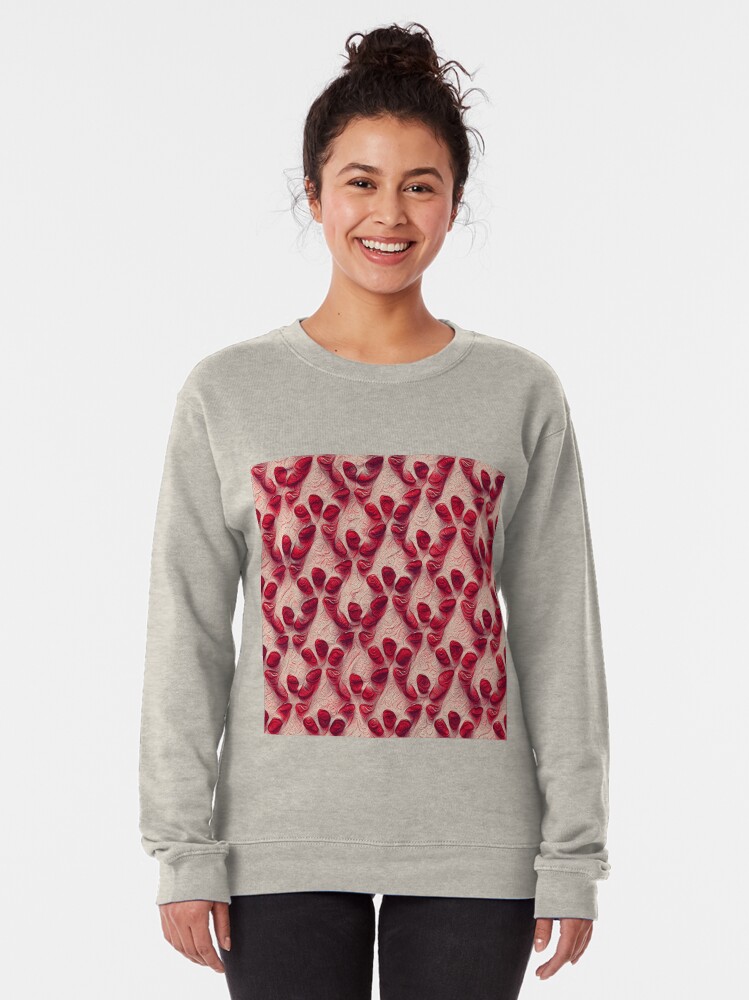 Alternate view of Pomegranate seeds #DeepDream Pullover Sweatshirt