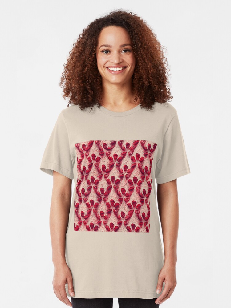 Alternate view of Pomegranate seeds #DeepDream Slim Fit T-Shirt