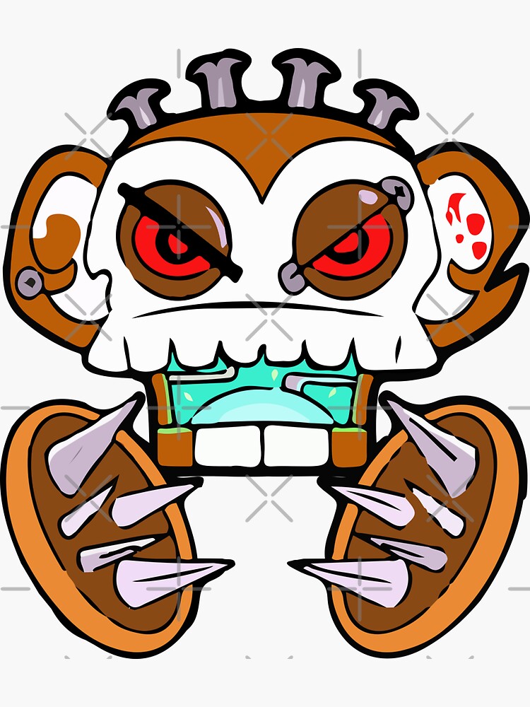 "Arcane - Jinx Monkey " Sticker by THEMADBRUSH | Redbubble