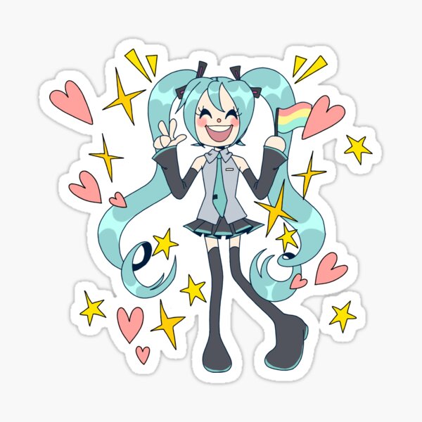 VOCALOID Hatsune Miku LGBT Pride Vinyl Stickers: Gay, Lesbian, Pan, Bi,  Ace, Nonbinary, Trans, 3in -  Israel