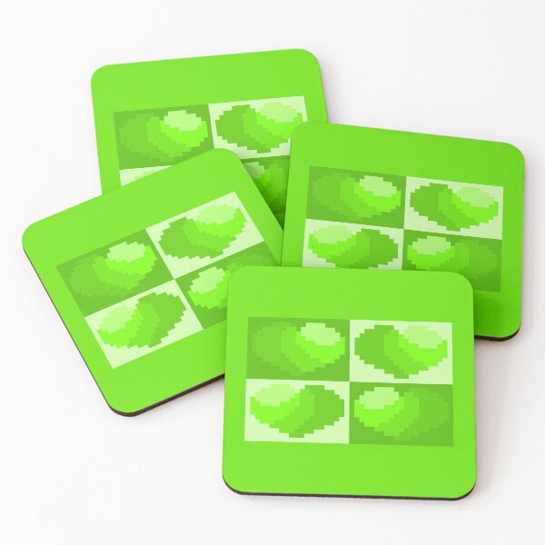 Item preview, Perfect Little Green Pixel Hearts designed and sold by rin3d .
