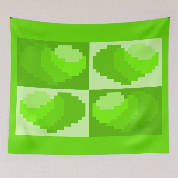 Item preview, Perfect Little Green Pixel Hearts designed and sold by rin3d .