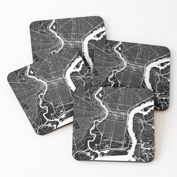 Item preview, Philadelphia, Pennsylvania, City Map - Black designed and sold by helloadventure.