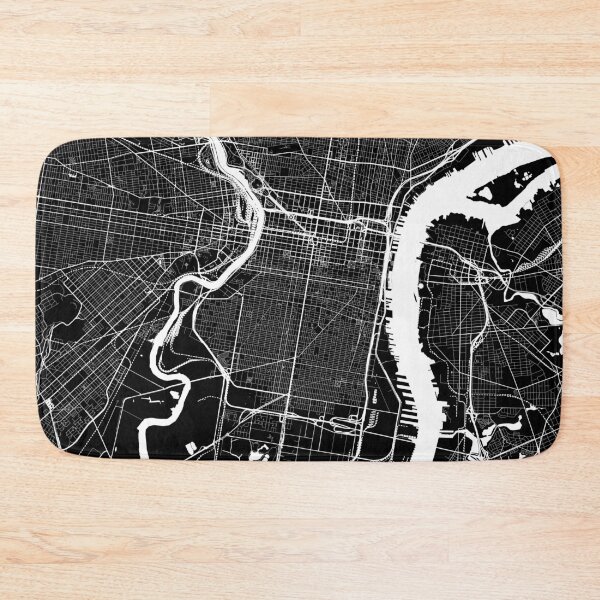 Item preview, Philadelphia, Pennsylvania, City Map - Black designed and sold by helloadventure.