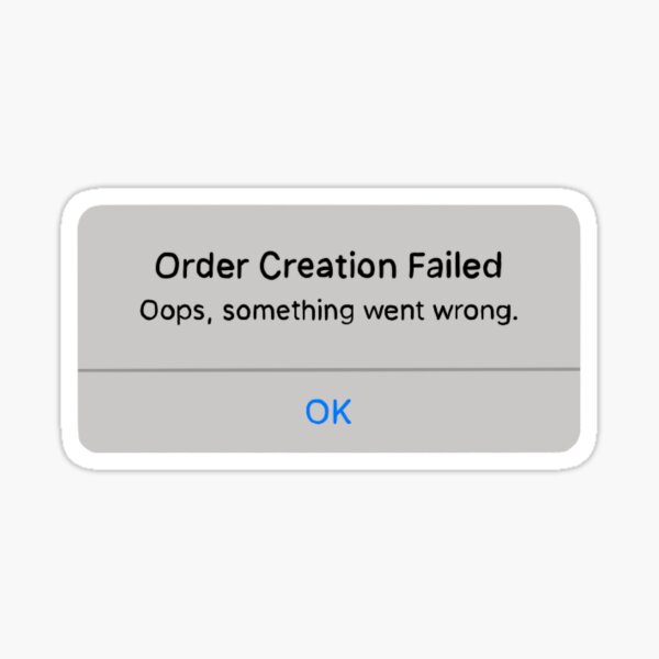 Spider-Fail Ticket Buying Error Message by Pete.ink Sticker