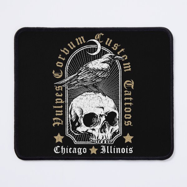 Item preview, Vulpes Corvum, Raven And Skull Tattoo Studio Design, Chicago Illinois designed and sold by Proverbial Wisdom Design.