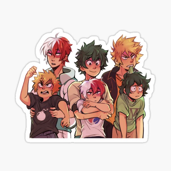 Kid Deku My Hero Academia Sticker Decal All Might Froppy Anime Meme