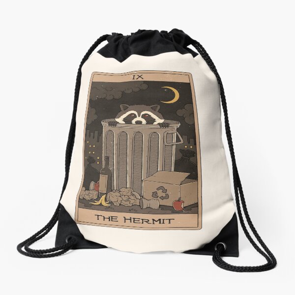 Item preview, The Hermit - Raccoons Tarot designed and sold by Thiago Corrêa.