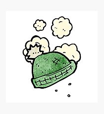 cartoon knitted wooly hat Photographic Print
