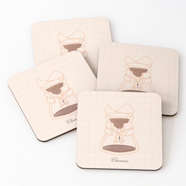 Item preview, Minimal Pour Over / Drip Coffee Maker Illustration with Grid Background  designed and sold by citrusapple.