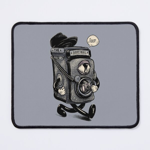 Item preview, Shoot RAW - Time Traveler Old Fashioned Film Camera | Never too Old to Rock | Kids Mask | Backpack | Whimsical Old Cartoon Style Design, World Photo Day 2020 designed and sold by Any Color Designs.