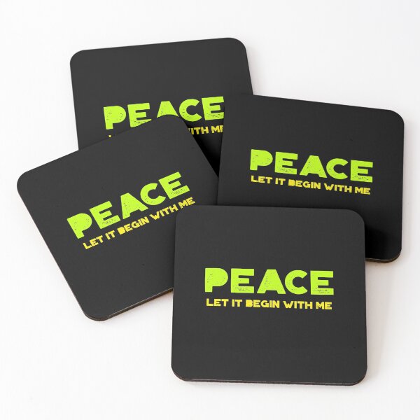 Item preview, PEACE LET IT BEGIN WITH ME designed and sold by Ethos Bubbles.