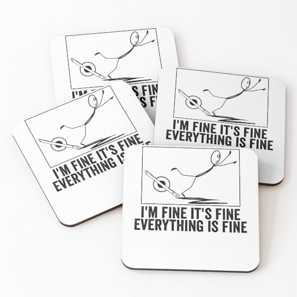 Item preview, i'm fine it's fine everything is fine - funny onewheel design  designed and sold by QUEEN-WIVER.