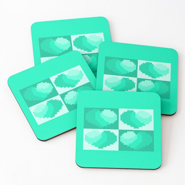 Item preview, Perfect Little Cyan Pixel Hearts designed and sold by rin3d .