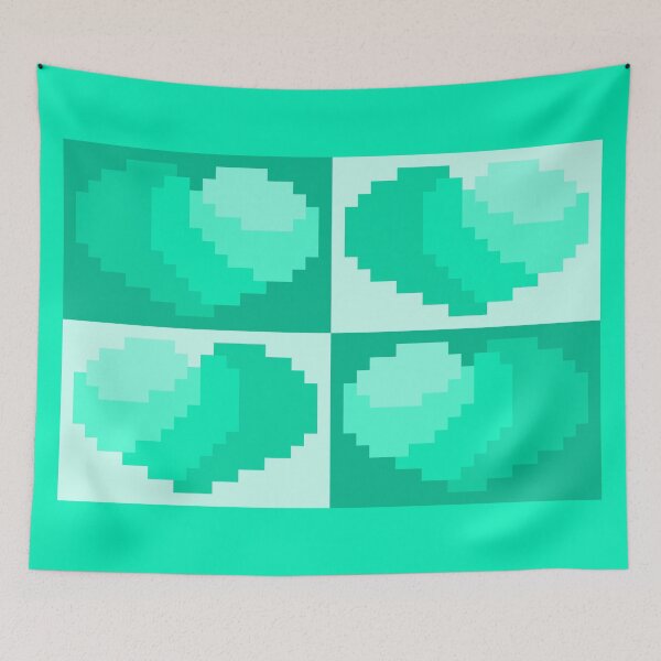 Item preview, Perfect Little Cyan Pixel Hearts designed and sold by rin3d .