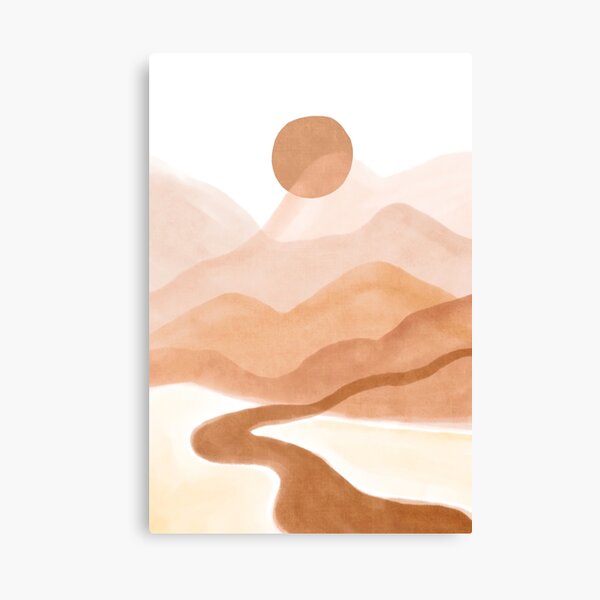 Dreamy mountain sun landscape Canvas Print