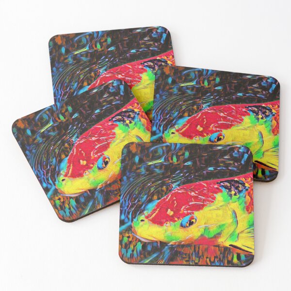 Item preview, Diseño abstracto colorido de los pescados de Koi designed and sold by Heathermarie321.