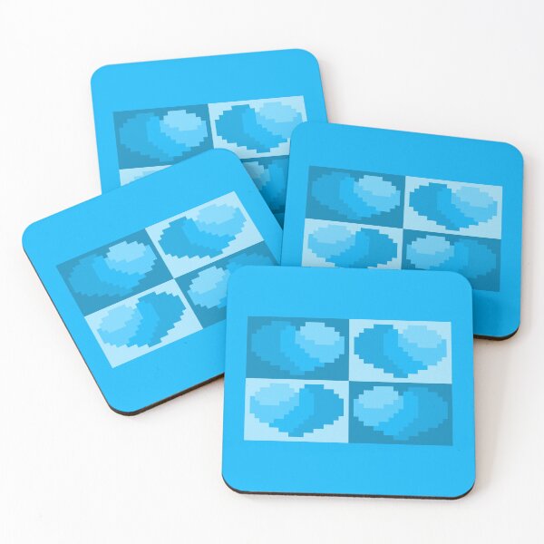 Item preview, Perfect Little Blue Pixel Hearts designed and sold by rin3d .