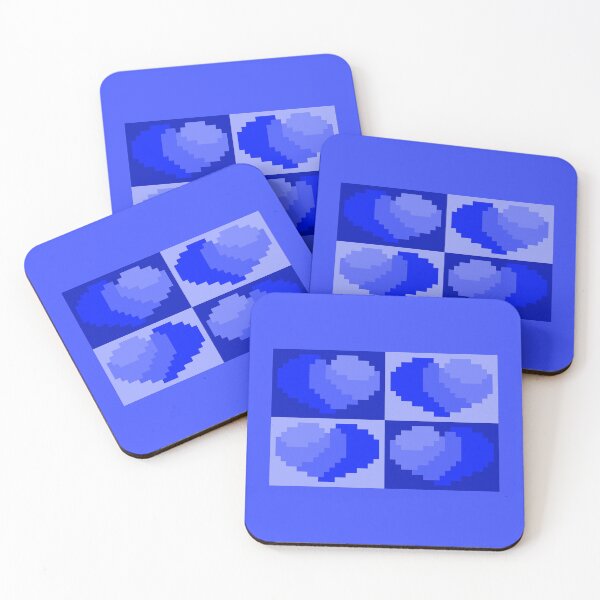 Item preview, Perfect Little Indigo Pixel Hearts designed and sold by rin3d .