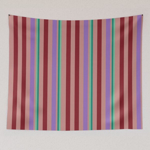 Item preview, Very Cute Retro Stripes Abstract Geometrical Pattern. Red, Green, Lilac Stripes designed and sold by silviaol.