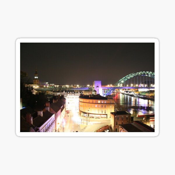 Newcastle Quayside From Above Sticker