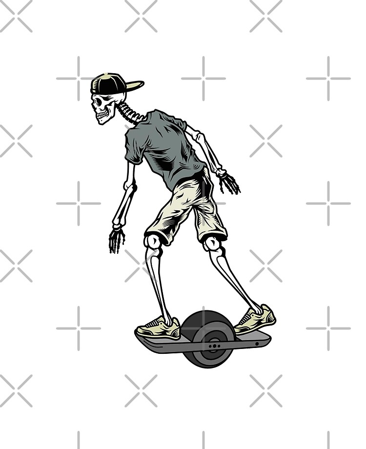 Funda y vinilo para iPad «esqueleto divertido montar en una sola rueda» de  QUEEN-WIVER | Redbubble