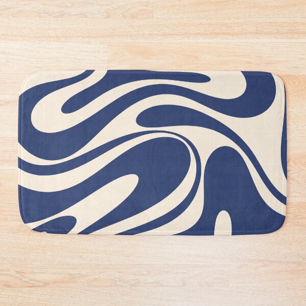 Item preview, Retro Fantasy Swirl Abstract in Blue and Cream designed and sold by kierkegaard.