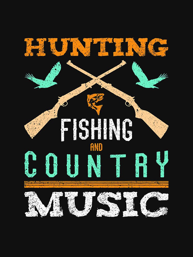 Hunting Fishing Country Music Kids T-Shirt