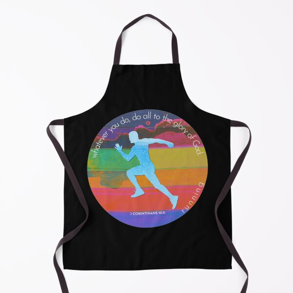 Item preview, Running Bible Verse Silhouette Retro Vintage Watercolour Backdrop designed and sold by TheKingdomAttic.