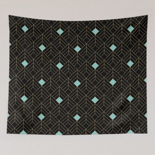 Item preview, Art Deco Gold, Black and Blue Pattern designed and sold by DavidASmith.