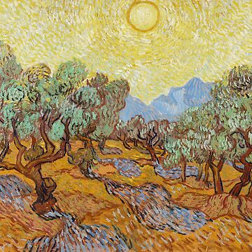 Aperçu de l'œuvre Vincent Van Gogh "Oliviers avec ciel jaune et soleil", 1889 de Alexandra Dahl