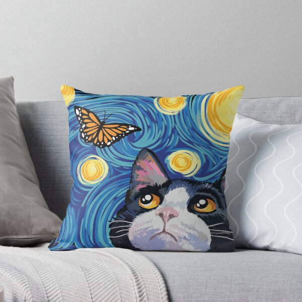 Item preview, The Starry Night Cat Art  designed and sold by SuperrSunday.