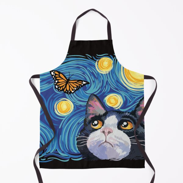 Item preview, The Starry Night Cat Art  designed and sold by SuperrSunday.