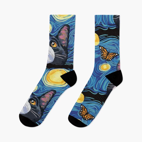 Item preview, The Starry Night Cat Art  designed and sold by SuperrSunday.