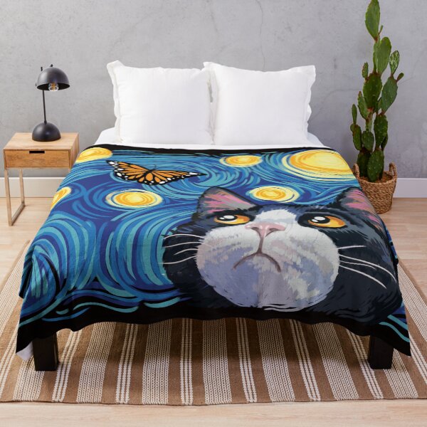 Item preview, The Starry Night Cat Art designed and sold by SuperrSunday.