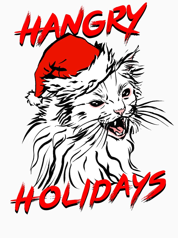 Disover Hangry Holidays! Thurston's Cat Christmas Classic T-Shirt