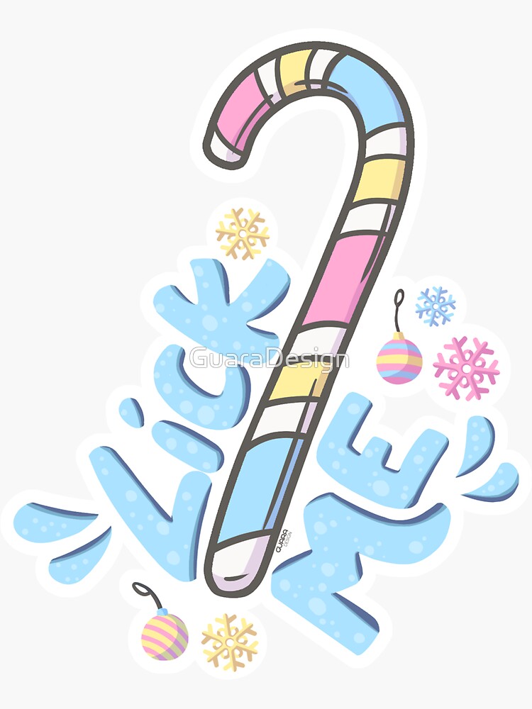 Pansexual Flag Candy Cane Lick Me Sticker For Sale By Guaradesign Redbubble 