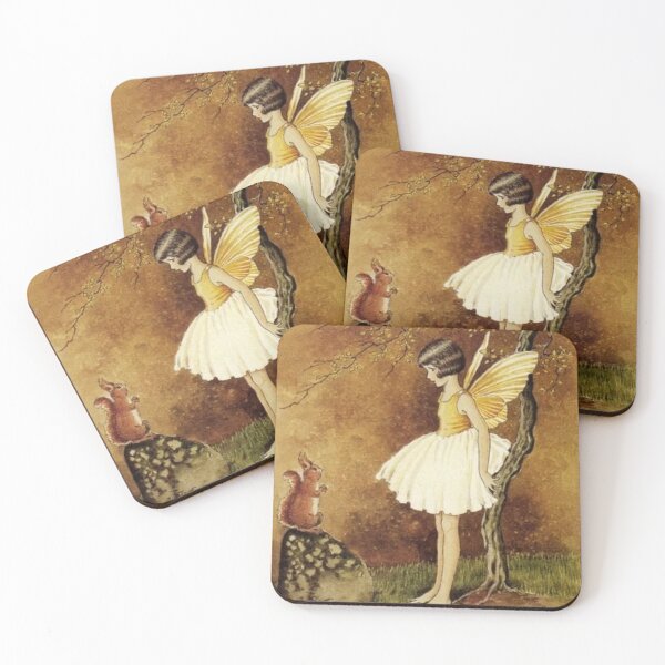 Item preview, Vintage Ida Rentoul Outhwaite fairy and Squirrel illustration  designed and sold by Pinkmagenta.