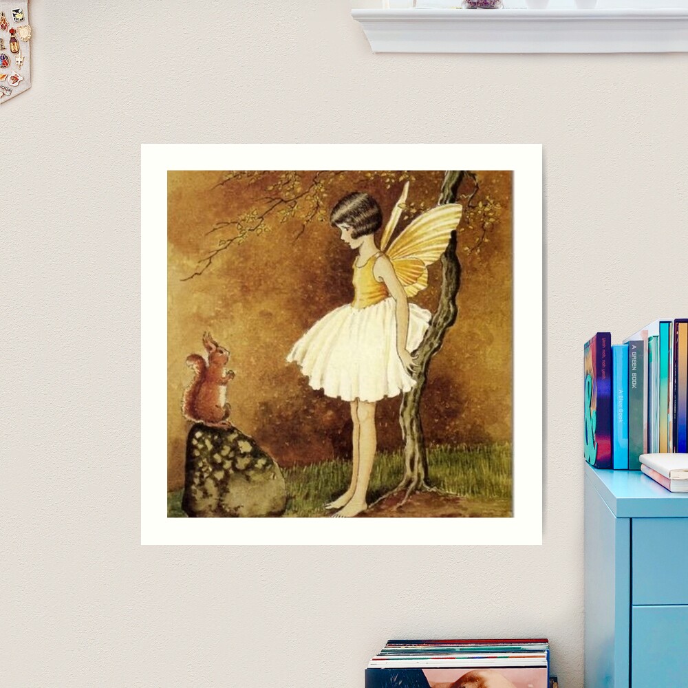 Vintage Ida Rentoul Outhwaite fairy and Squirrel