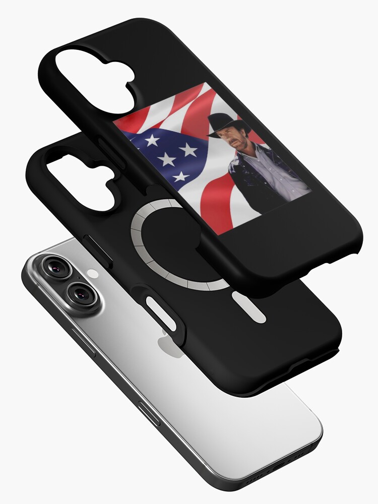 Thumbnail 2 of 4, iPhone Case, Walker Texas Ranger Chuck Norris Patriotic 20 Retro Graphic Shir designed and sold by IANVALD.