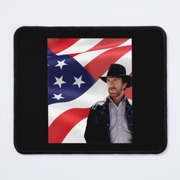 Walker Texas Ranger Chuck Norris Patriotic 20 Retro Graphic Shir Mouse Pad