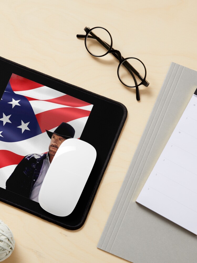 Thumbnail 3 of 5, Mouse Pad, Walker Texas Ranger Chuck Norris Patriotic 20 Retro Graphic Shir designed and sold by IANVALD.