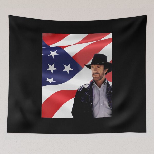 Item preview, Walker Texas Ranger Chuck Norris Patriotic 20 Retro Graphic Shir designed and sold by IANVALD.