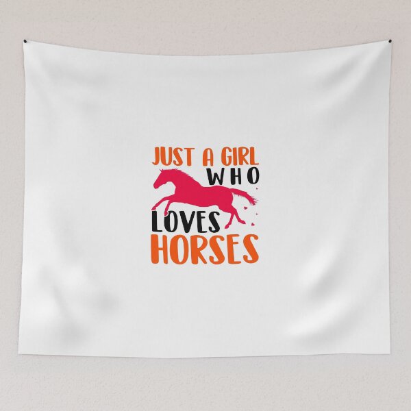 Item preview, Just A Girl Who Loves Horses - White  designed and sold by FastTrackPhotog.