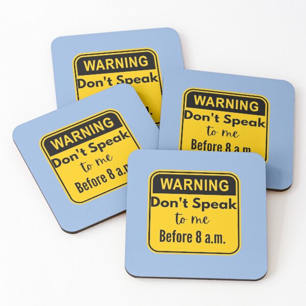 Item preview, Warning Don't Speak to me Before 8 a.m. designed and sold by FauxAesthetic.