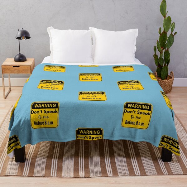 Item preview, Warning Don't Speak to me Before 8 a.m. designed and sold by FauxAesthetic.