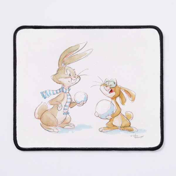 Item preview, Snow Bunnies Retro 50s Cartoon Watercolor Style designed and sold by skullislandprod.