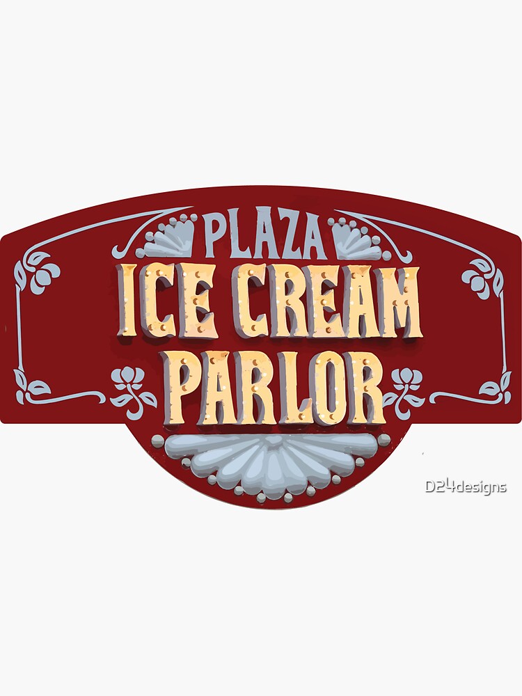 "Plaza Ice Cream Parlor" Sticker for Sale by D24designs Redbubble