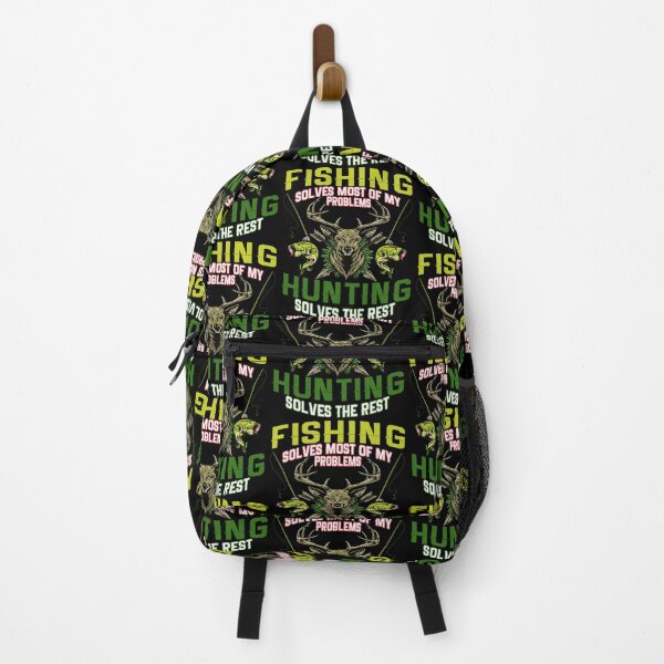 Item preview, Fishing Solves Most Of My Problems Hunting Solves The Rest For Fishing And Hunting Lovers Happy Campers designed and sold by PendrasArt75.