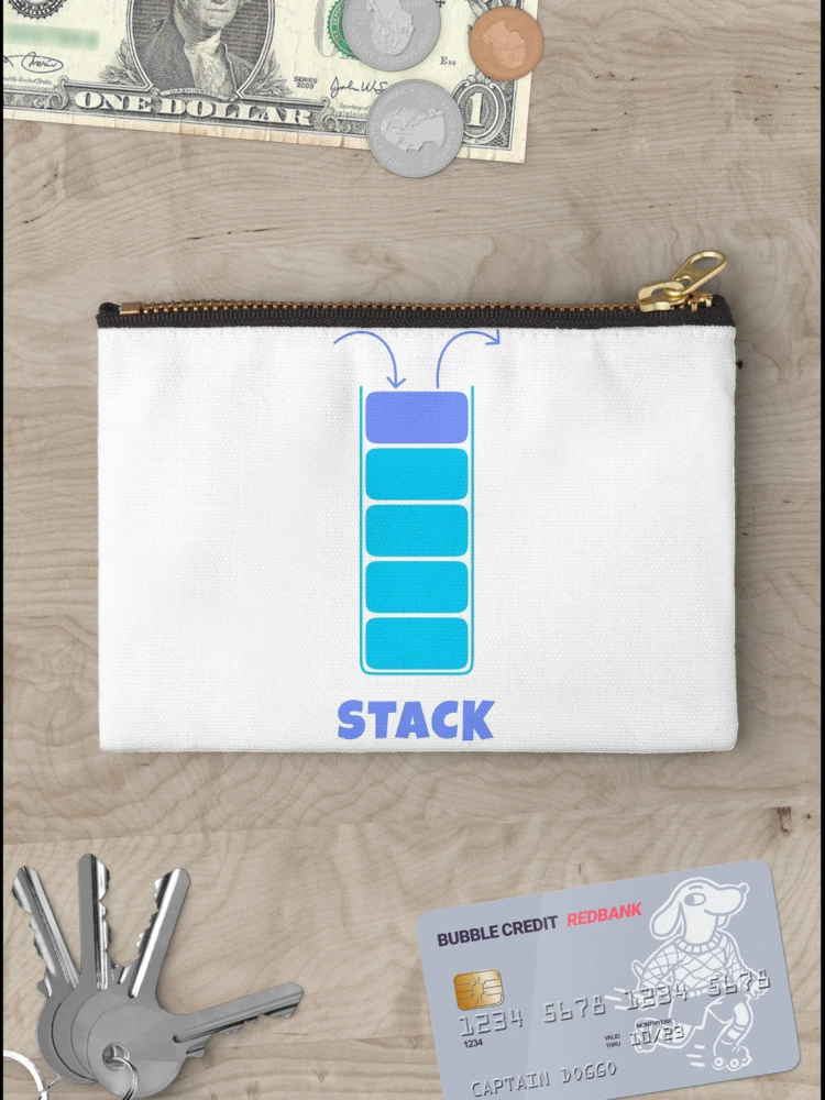 Thumbnail 3 of 4, Zipper Pouch, Stack Data Structure designed and sold by Mechashadow.
